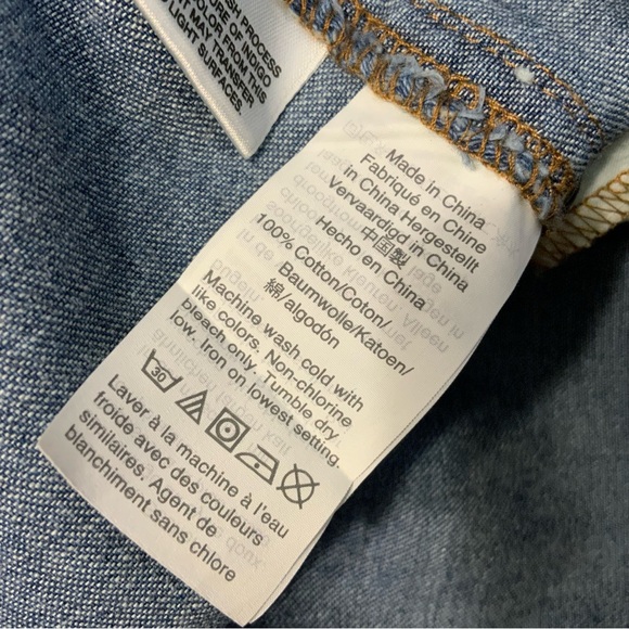 Madewell Denim Oversized Ex-Boyfriend Shirtdress. Littleton Wash. Size Small. - Picture 5 of 6